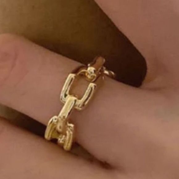 The 3D Geo Ring in 18k gold over 925 silver adjustable - Picture 4 of 6